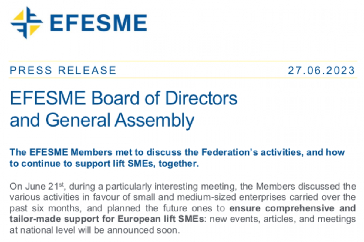 EFESME Board of Directors and General Assembly